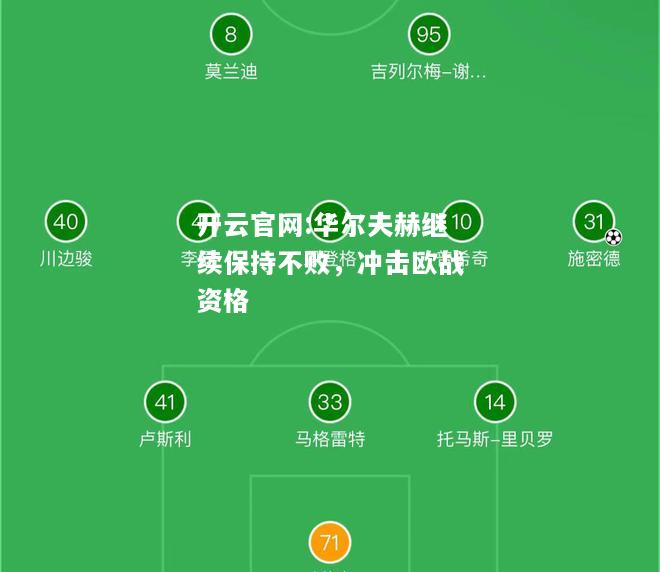 开云官网:华尔夫赫继续保持不败，冲击欧战资格