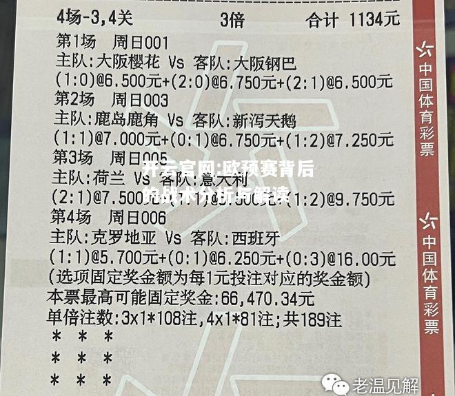 开云官网:欧预赛背后的战术分析与解读